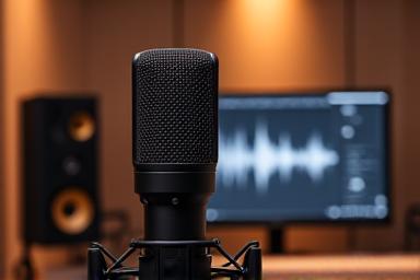 Ambisonic Mikrofon Array in einem professionellen Tonstudio