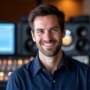 Porträt von Elias Schmidt, Inhaber und leitender Audio Engineer
